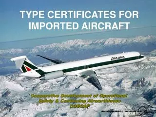 TYPE CERTIFICATES FOR IMPORTED AIRCRAFT
