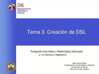 tema 3 creaci n de dsl