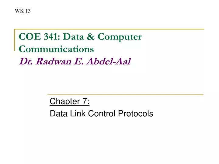 chapter 7 data link control protocols