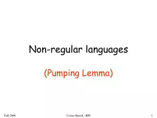 Non-regular languages