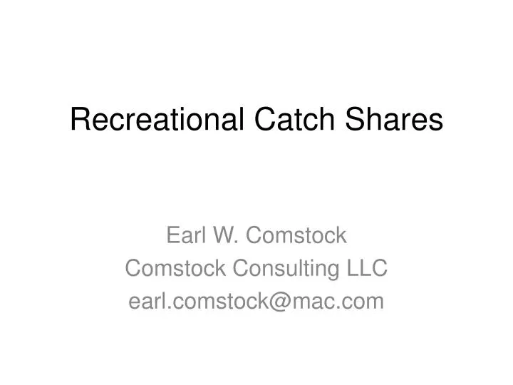 recreational catch shares