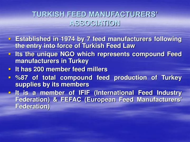turkish feed manufacturers association