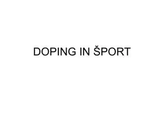 doping in port