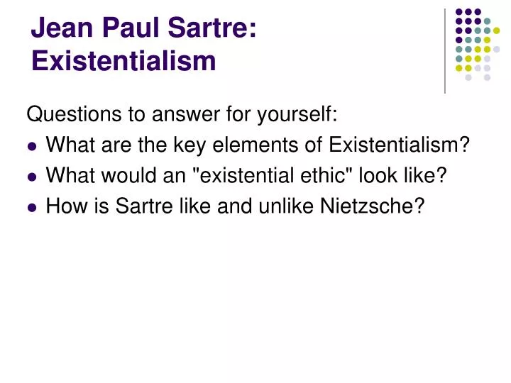 jean paul sartre existentialism