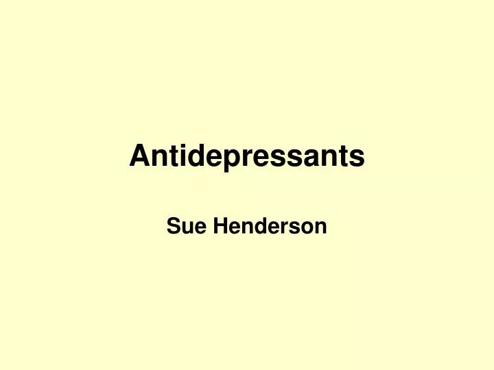 antidepressants