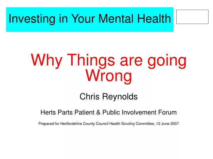 investing in your mental health