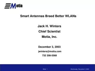 Smart Antennas Breed Better WLANs
