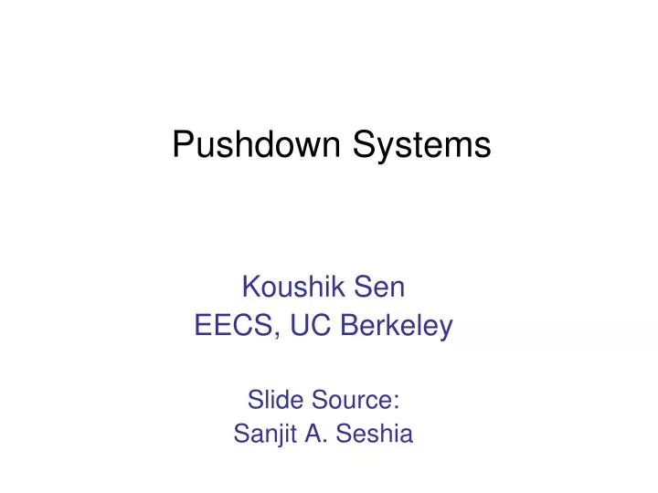 pushdown systems