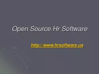 Open Source Hr Software