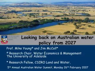 Looking back on Australian water policy from 2027