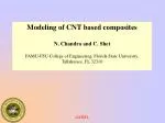 Modeling of CNT based composites N. Chandra and C. Shet FAMU-FSU College of Engineering, Florida State University, Tal