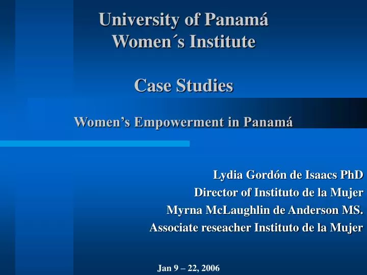university of panam women s institute case studies women s empowerment in panam