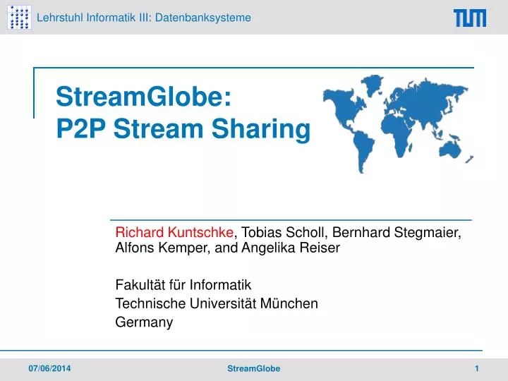 streamglobe p2p stream sharing