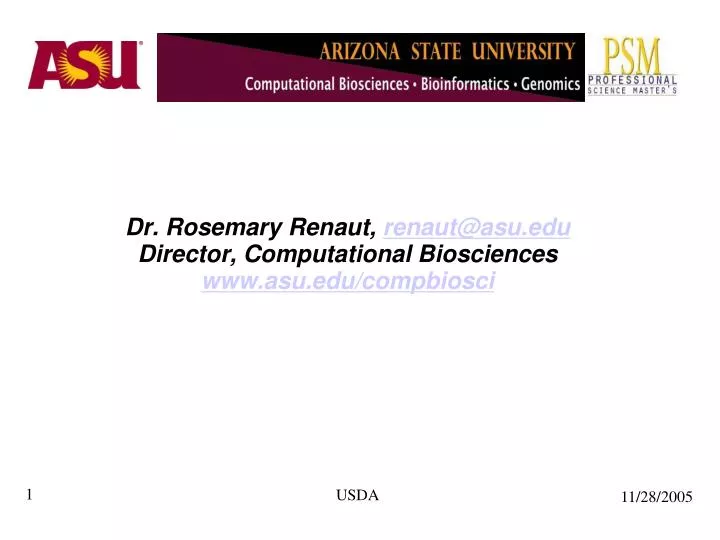 dr rosemary renaut renaut@asu edu director computational biosciences www asu edu compbiosci