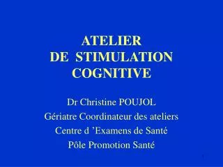 atelier de stimulation cognitive