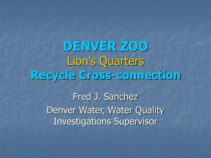 denver zoo lion s quarters recycle cross connection