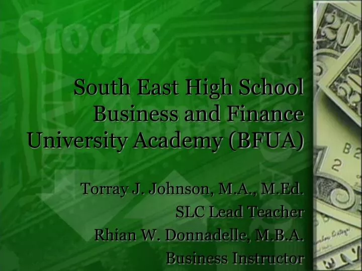 south east high school business and finance university academy bfua
