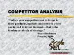 COMPETITOR ANALYSIS - slide 1