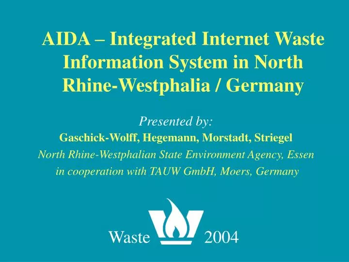 aida integrated internet waste information system in north rhine westphalia germany