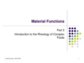 Material Functions