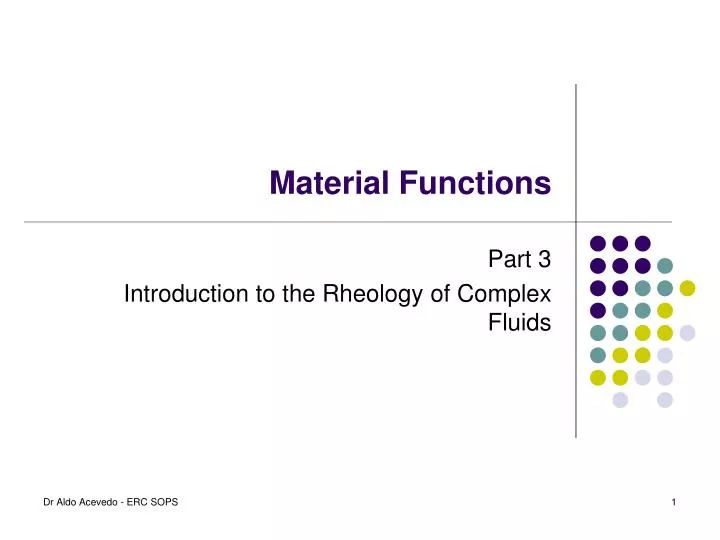 material functions