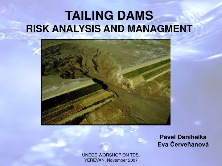 tailing dams risk analysis and managment