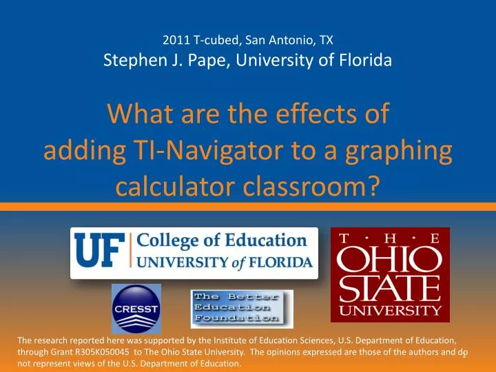 what are the effects of adding ti navigator to a graphing calculator classroom