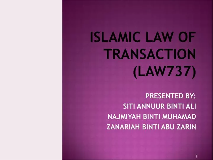islamic law of transaction law737