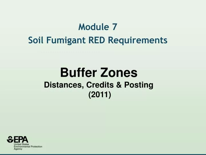buffer zones distances credits posting 2011