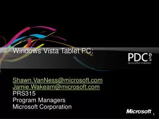 Windows Vista Tablet PC:
