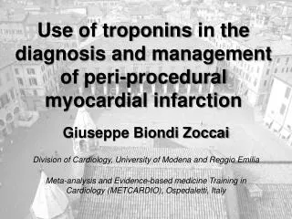 Use of troponins in the diagnosis and management of peri-procedural myocardial infarction