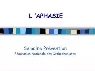 l aphasie