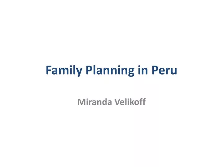 family planning in peru