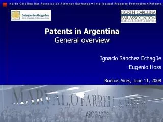 Patents in Argentina General overview