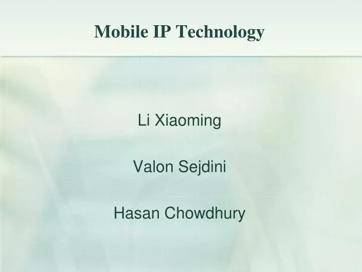 mobile ip technology
