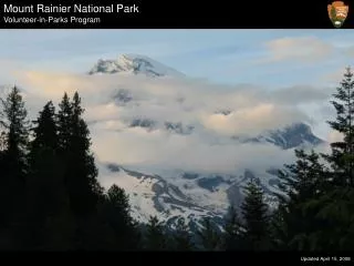 Mount Rainier National Park Volunteer-in-Parks Program
