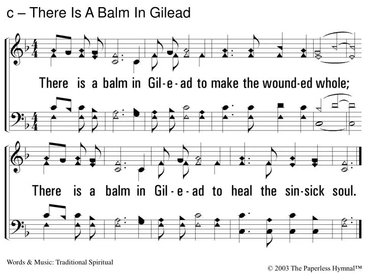 c there is a balm in gilead