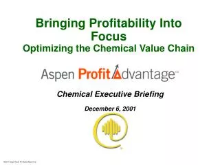 Bringing Profitability Into Focus Optimizing the Chemical Value Chain