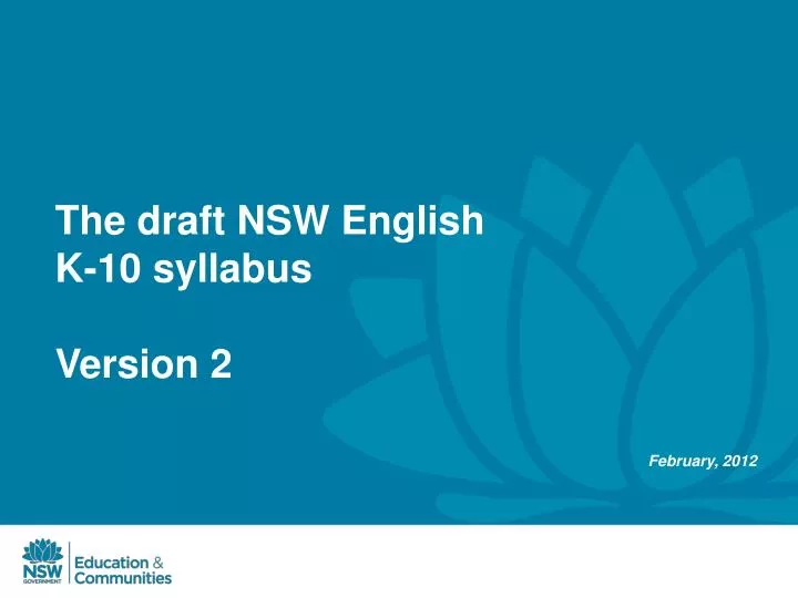 the draft nsw english k 10 syllabus version 2