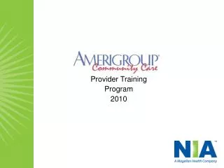 Provider Training Program 2010