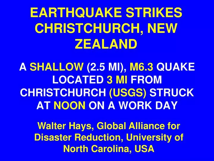 earthquake strikes christchurch new zealand