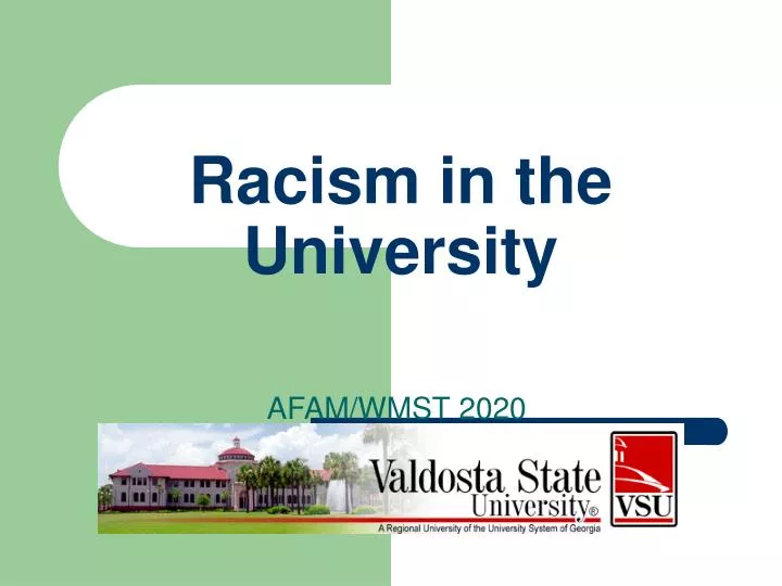 racism in the university