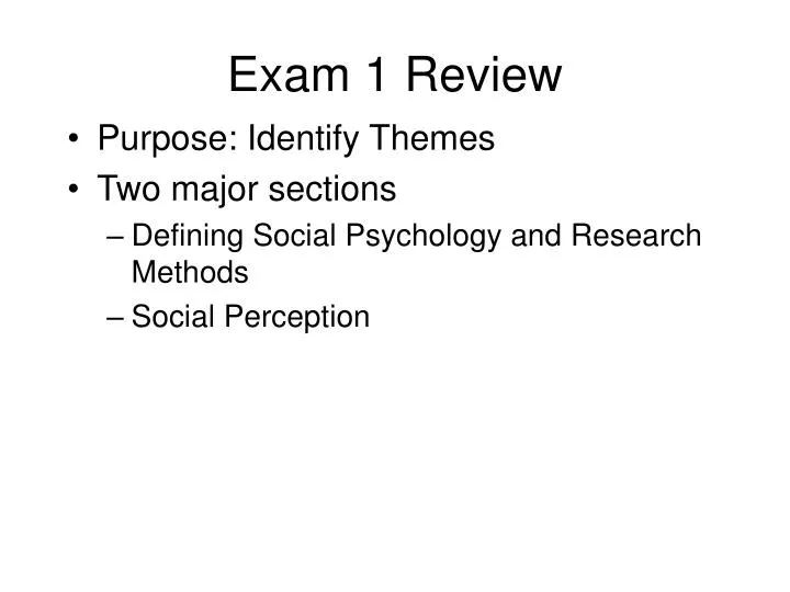 exam 1 review