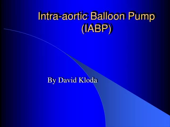 intra aortic balloon pump iabp
