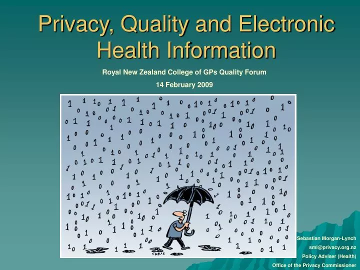 privacy quality and electronic health information