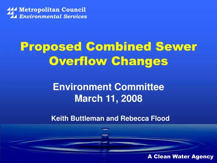 proposed combined sewer overflow changes