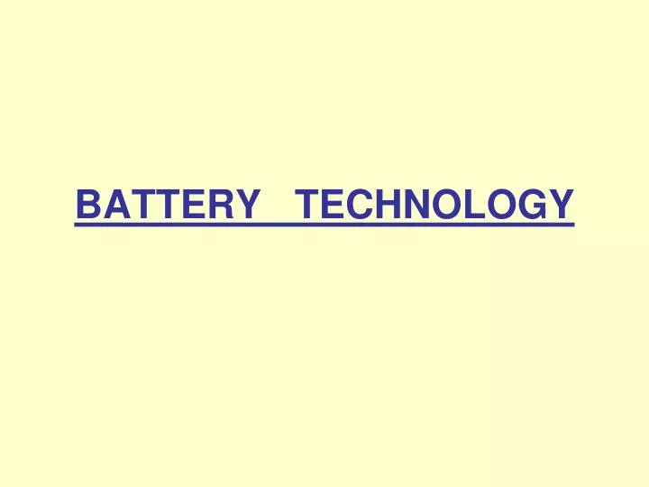 battery technology