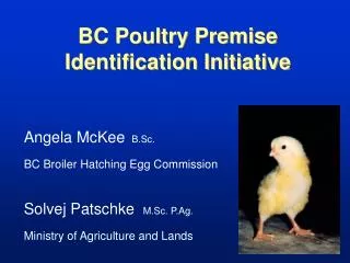 BC Poultry Premise Identification Initiative