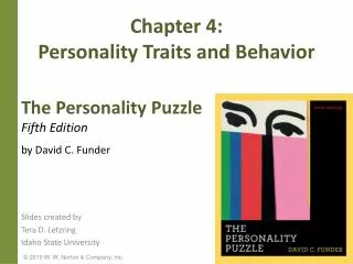 Chapter 4: Personality Traits and Behavior