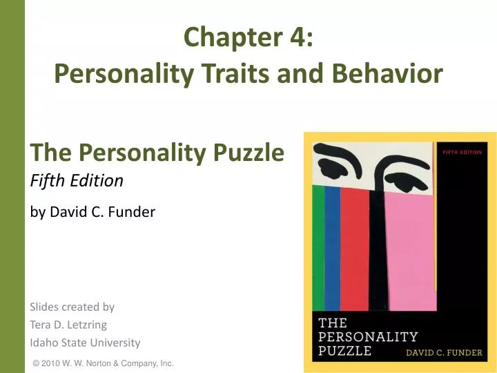 chapter 4 personality traits and behavior